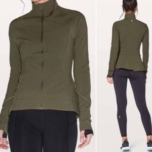 Lululemon Olive Green Peplum Jacket 6